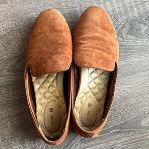 Birdies Tan Suede Slip-Ons